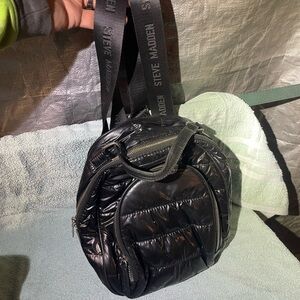 Steve Madden Black Quilted Women's Bag